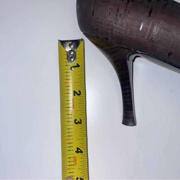 Stuart Weitzman Brown Patterned Open Toe Heels 10.5M - Picture 9 of 12